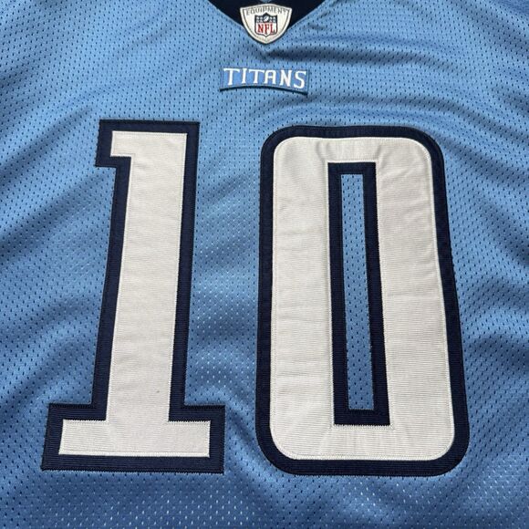 Reebok Authentic Tennessee Titans Jake Locker NFL Jersey Light Blue Size 48 XL - Picture 6 of 10